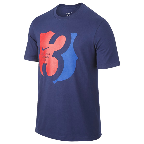 【予約販売】 FCバルセロナ 三冠記念Tシャツ （ネイビー）